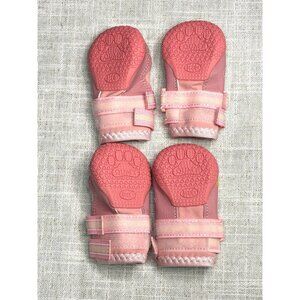 Performance Dog Shoes Size 1 Pink With Adjustable Straps & Anti-Skid Rubber Sole